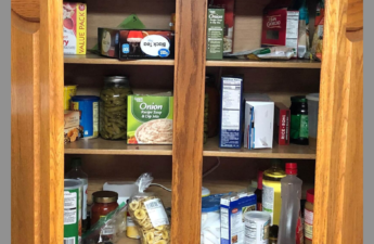 Messy kitchen pantry