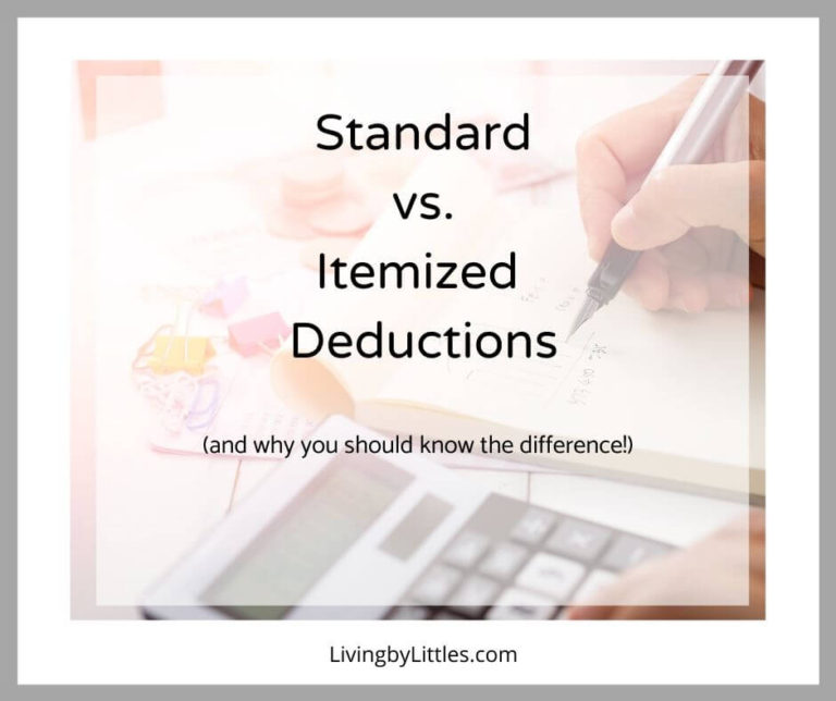 Standard vs. Itemized Deductions Living by Littles