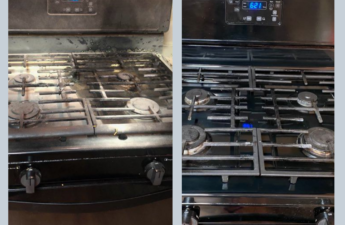 two stoves: One clean and one dirty