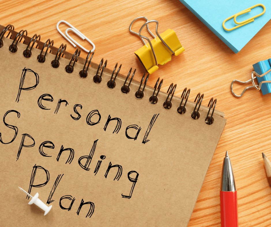 Personal Spending plan written on a tablet