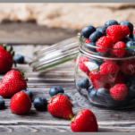 Fresh berries in a jar