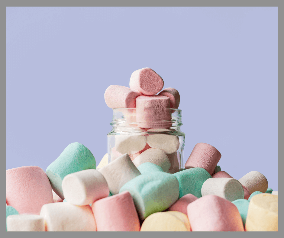 Jar of marshmallows