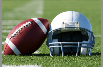 Football helmet and football