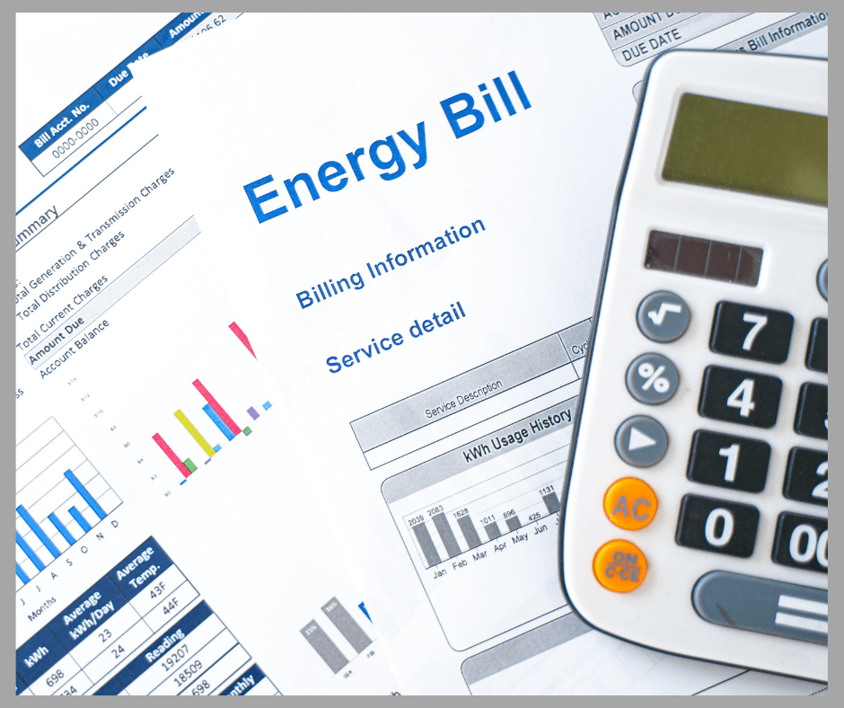 Bill statements and a calculator