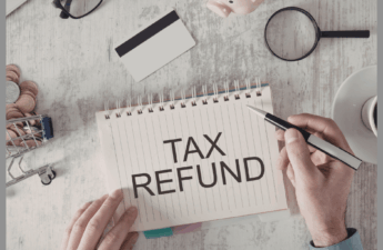 Tax Refund written on a tablet