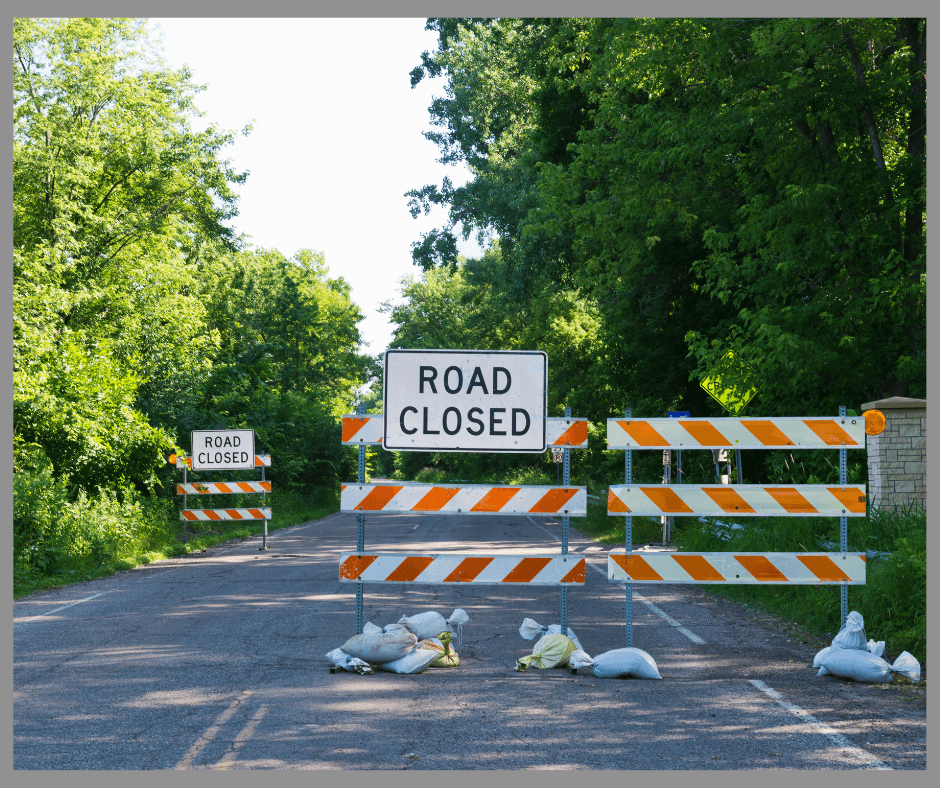 Road Closed Sign