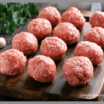 Ready to bake meatballs