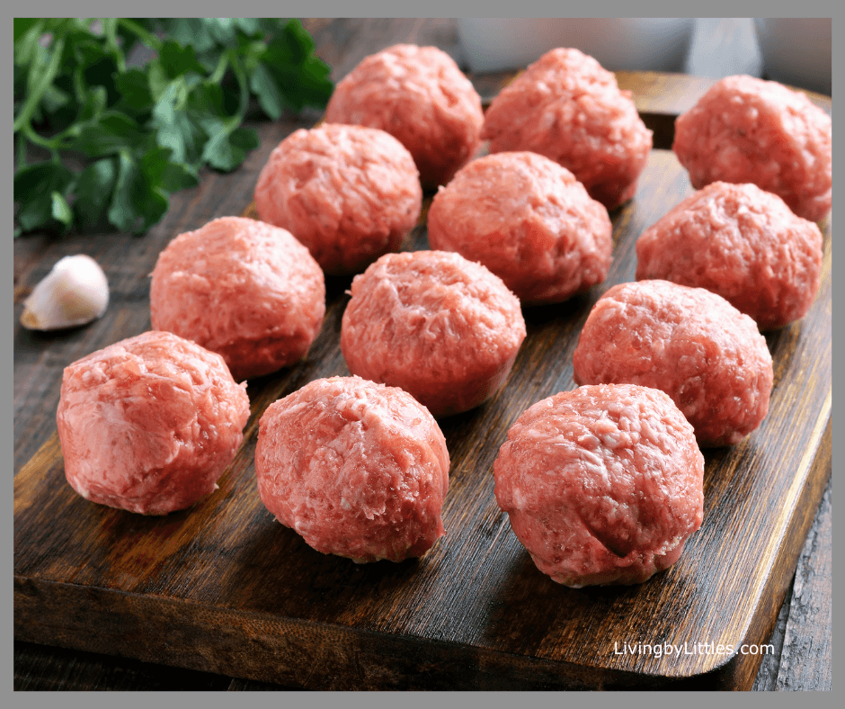Ready to bake meatballs