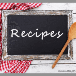 A Vintage Sign Board with Recipes written on it