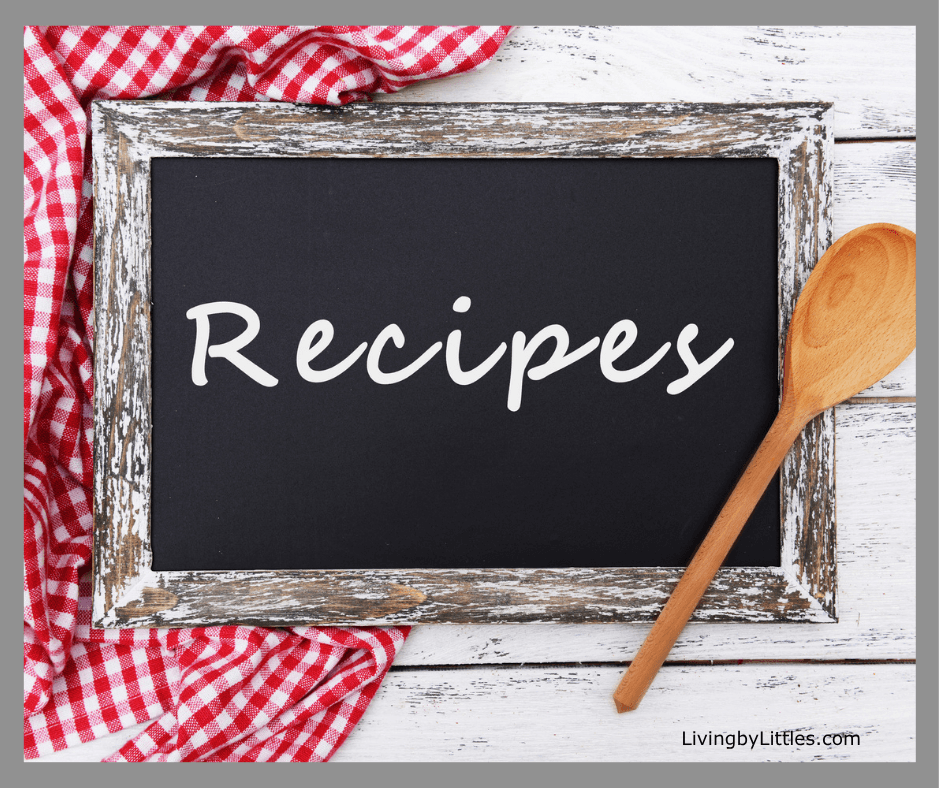 A Vintage Sign Board with Recipes written on it